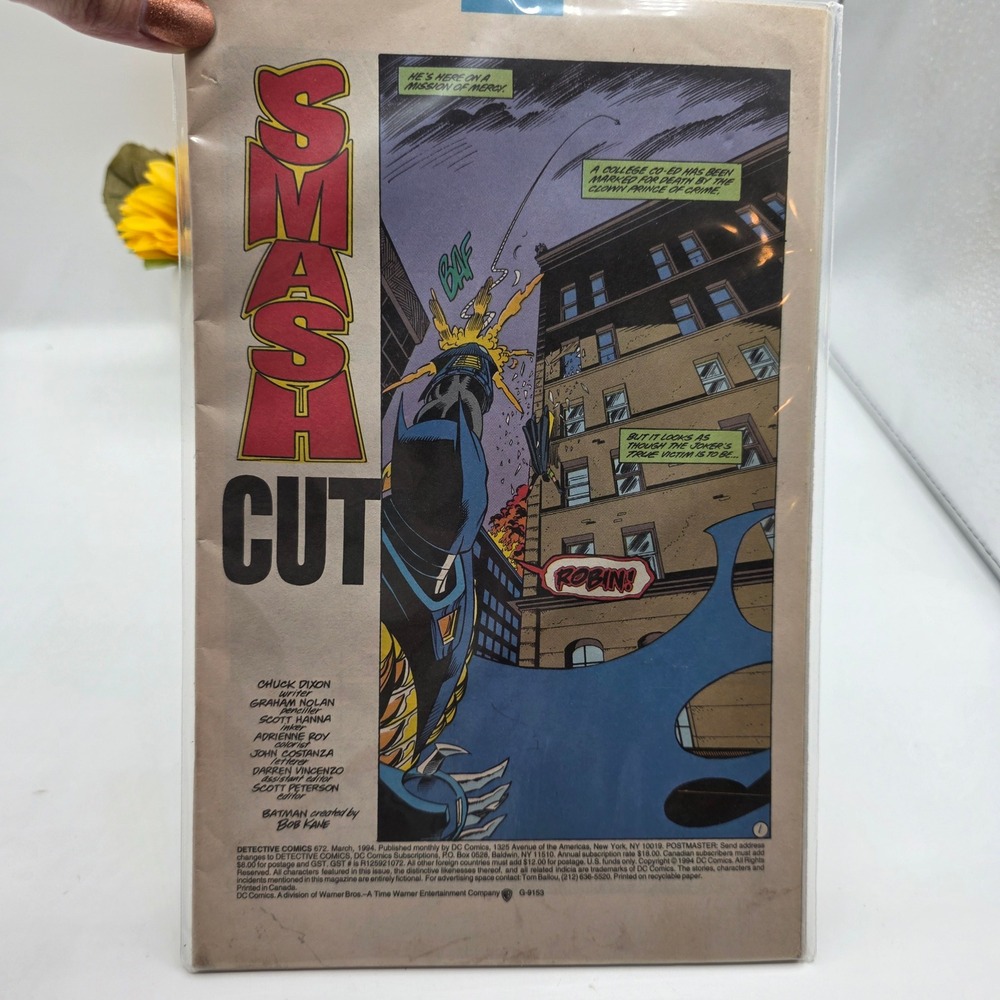 DC‎ Comics Detective Comics 672 1994 Batman Smash Cut Chuck Dixon Graham Nolan